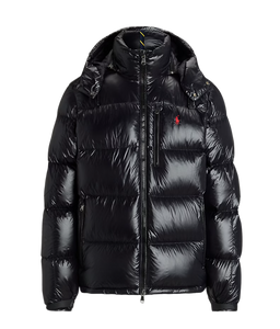Il piumino Gorham lucido Nero Uomo Polo Ralph Lauren