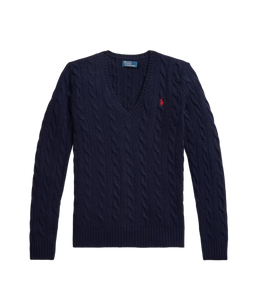 Maglia a trecce in lana e cashmere Donna Polo Ralph Lauren