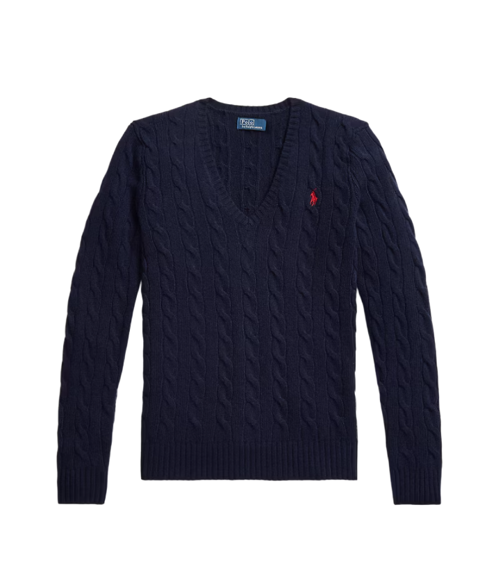 Maglia a trecce in lana e cashmere Donna Polo Ralph Lauren