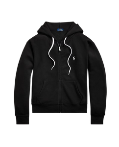 Felpa con cappuccio e cerniera Nera Donna Polo Ralph Lauren