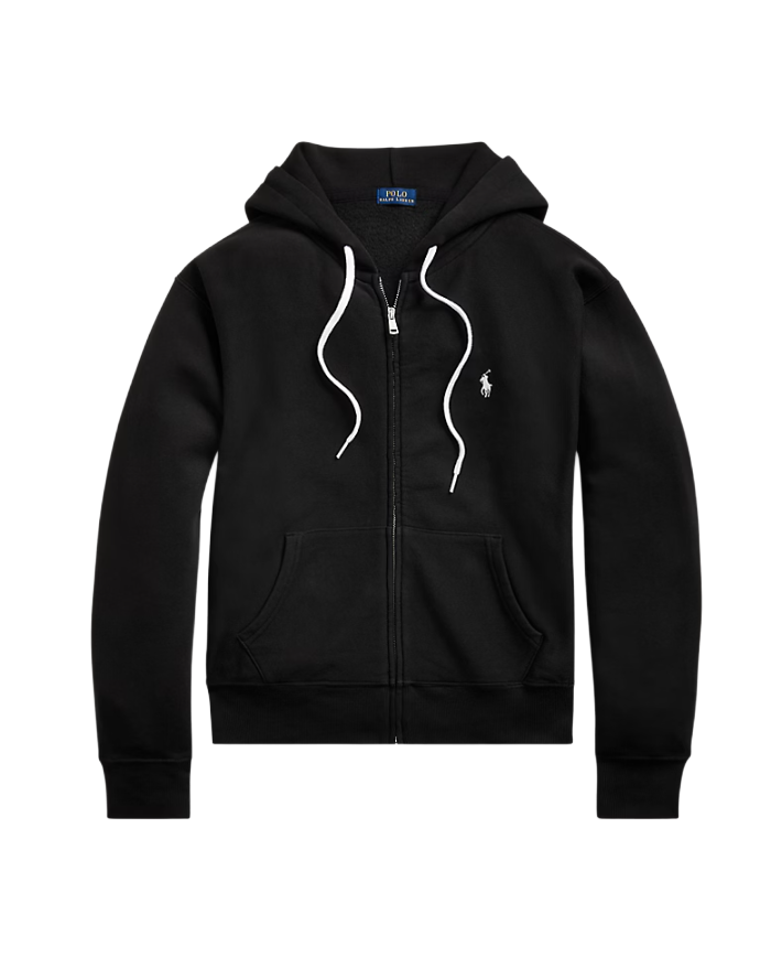 Felpa con cappuccio e cerniera Nera Donna Polo Ralph Lauren