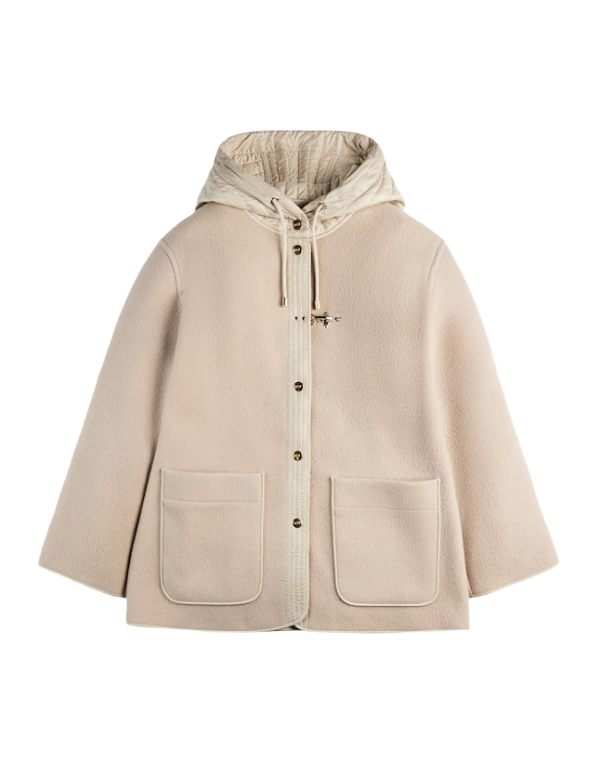 Caban Bimateriale in Lana e Cashmere Donna NAW13513180ZYCC205 Fay