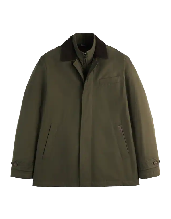 Morning Raincoat Corto in Faille di Cotone e Nylon Uomo NAM13510100XLZV805 Fay
