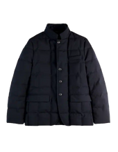 Carica l&#39;immagine nel visualizzatore di Gallery, Piumino Corto Double Front in Canvas Mélange Uomo NAM45510210XOBU807 Fay
