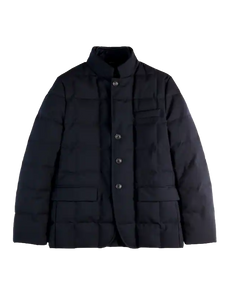 Piumino Corto Double Front in Canvas Mélange Uomo NAM45510210XOBU807 Fay