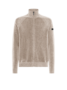Velvet Full Zip Knit W25134 32 Cream