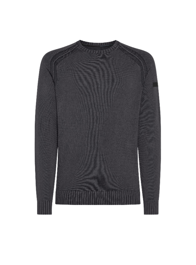 Cotton Techno Wash Round Knit W25149 20 Forest Green