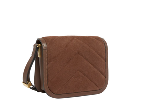 Borsa a spalla piccola Mini Love Bag Box in pelle scamosciata Pinko