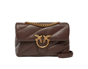 Classic Love Bag Puff Maxi Quilt Marrone Pinko