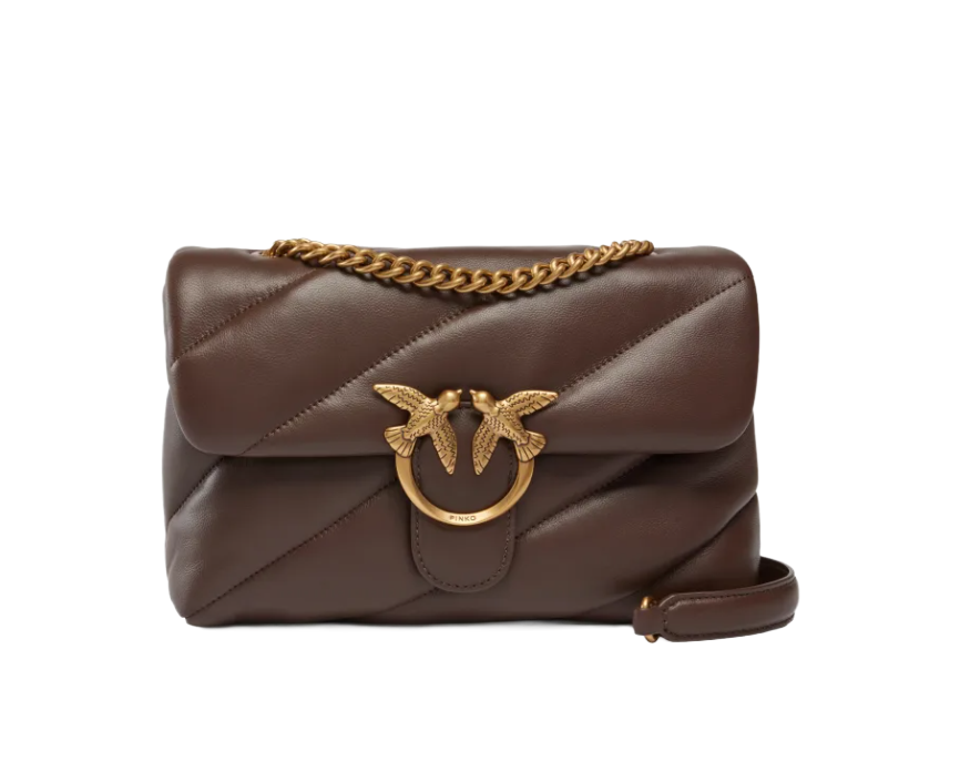 Classic Love Bag Puff Maxi Quilt Marrone Pinko