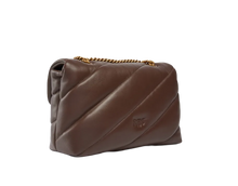 Carica l&#39;immagine nel visualizzatore di Gallery, Classic Love Bag Puff Maxi Quilt Marrone Pinko
