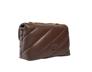 Classic Love Bag Puff Maxi Quilt Marrone Pinko