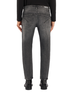 Jeans Brighton carrot in denim stretch cotone e lyocell Don Dup
