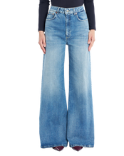 Carica l'immagine nel visualizzatore di Gallery, Jeans Beatrix wide leg in denim stretch riciclato Don Dup
