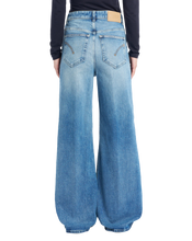 Carica l'immagine nel visualizzatore di Gallery, Jeans Beatrix wide leg in denim stretch riciclato Don Dup
