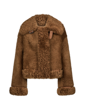 Carica l'immagine nel visualizzatore di Gallery, Giubbino cropped in shearling Don Dup
