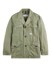 Carica l'immagine nel visualizzatore di Gallery, Field Jacket in Gabardine di Cotone e Lino Fay Archive Uomo MAM1952080TRR6V408 Fay
