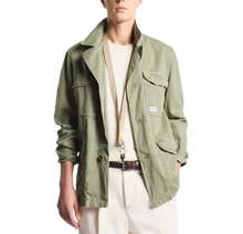 Carica l'immagine nel visualizzatore di Gallery, Field Jacket in Gabardine di Cotone e Lino Fay Archive Uomo MAM1952080TRR6V408 Fay
