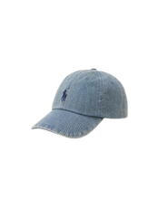 Carica l'immagine nel visualizzatore di Gallery, Cappellino denim di cotone indaco Denim lavaggio chiaro
