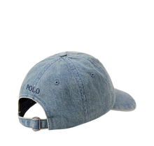 Carica l'immagine nel visualizzatore di Gallery, Cappellino denim di cotone indaco Denim lavaggio chiaro
