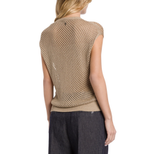Carica l'immagine nel visualizzatore di Gallery, Gilet girocollo regular in cordonetto traforato Don Dup Donna
