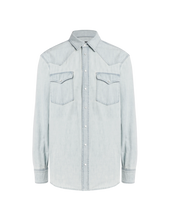 Carica l'immagine nel visualizzatore di Gallery, Camicia texana regular in denim fisso Don Dup Uomo
