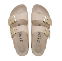Carica l'immagine nel visualizzatore di Gallery, Birkenstock Arizona Triples Sandcastle/Oyster Birko-Flor Donna
