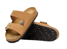 Carica l'immagine nel visualizzatore di Gallery, Birkenstock Arizona Mink plantare morbido Pelle Nubuck Donna
