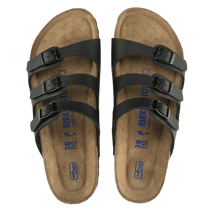 Carica l'immagine nel visualizzatore di Gallery, Birkenstock Florida Black plantare morbido Birko-Flor Donna
