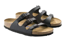 Carica l'immagine nel visualizzatore di Gallery, Birkenstock Florida Black plantare morbido Birko-Flor Donna
