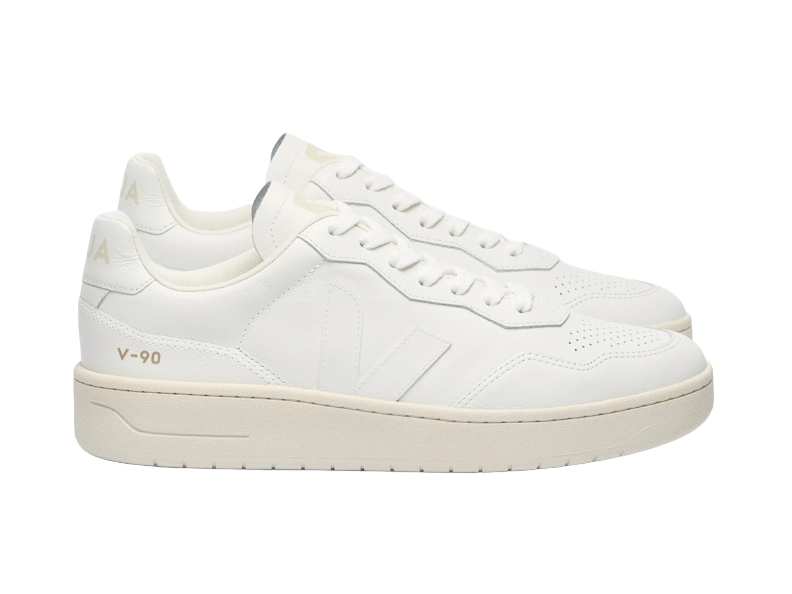 V-90 LEATHER WHITE VEJA