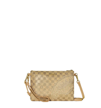 Carica l'immagine nel visualizzatore di Gallery, 2 TONE GOLD TRINITY CROSSOVER CLUTCH SPRAYGROUND
