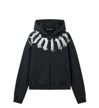 Carica l'immagine nel visualizzatore di Gallery, Felpa con cappuccio e zip a collo alto con logo grande Palm Angels

