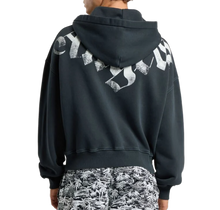 Carica l'immagine nel visualizzatore di Gallery, Felpa con cappuccio e zip a collo alto con logo grande Palm Angels
