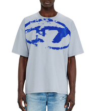 Carica l'immagine nel visualizzatore di Gallery, T-shirt Blu chiaro con stampa distressed floccata Diesel Uomo

