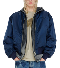 Carica l'immagine nel visualizzatore di Gallery, Giacca bomber Blu imbottita con ricamo Oval D Diesel Uomo
