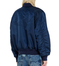 Carica l'immagine nel visualizzatore di Gallery, Giacca bomber Blu imbottita con ricamo Oval D Diesel Uomo
