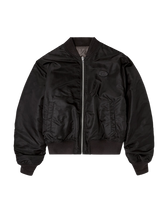 Carica l'immagine nel visualizzatore di Gallery, Giacca bomber Nero imbottita con ricamo Oval D Diesel Uomo
