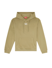 Carica l'immagine nel visualizzatore di Gallery, Felpa di cotone Verde oliva con Oval D metallico Diesel Uomo
