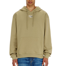 Carica l'immagine nel visualizzatore di Gallery, Felpa di cotone Verde oliva con Oval D metallico Diesel Uomo
