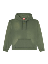 Carica l'immagine nel visualizzatore di Gallery, Hoodie in cotone faded con dettagli sfrangiati Diesel Uomo
