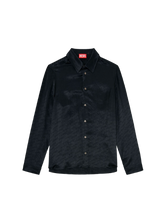 Carica l'immagine nel visualizzatore di Gallery, Camicia in raso crinkle jacquard con logo Diesel Uomo
