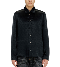 Carica l'immagine nel visualizzatore di Gallery, Camicia in raso crinkle jacquard con logo Diesel Uomo

