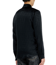Carica l'immagine nel visualizzatore di Gallery, Camicia in raso crinkle jacquard con logo Diesel Uomo
