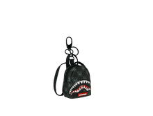 Carica l'immagine nel visualizzatore di Gallery, SHARKS IN PARIS WTF BUBBLY BLACK CHECK BACKPACK KEYCHAIN SPRAYGROUND
