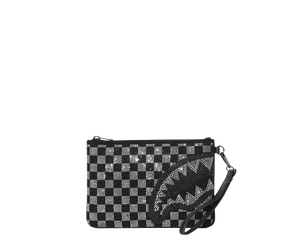 Pochette Trinity Checkered Nero Sprayground