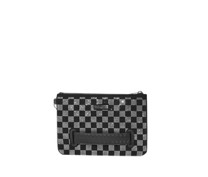 Pochette Trinity Checkered Nero Sprayground