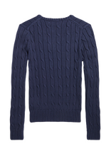 Carica l&#39;immagine nel visualizzatore di Gallery, Maglia trecce con scollo a V 211891641002 Polo Ralph Lauren
