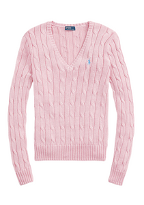 Maglia trecce con scollo a V 211891641004 Polo Ralph Lauren