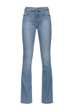Carica l&#39;immagine nel visualizzatore di Gallery, FLORA JEANS FLARED DENIM BLUE STRETCH
